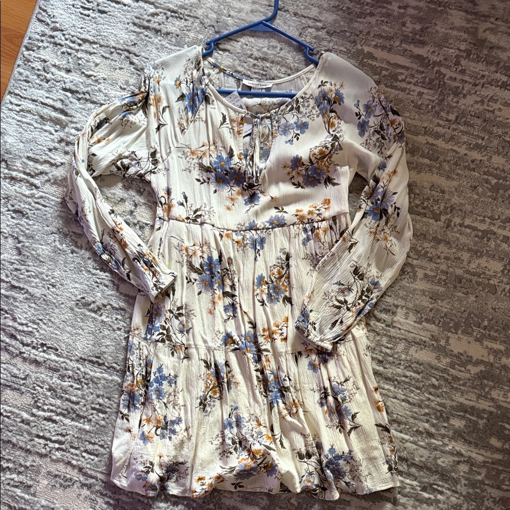 American Eagle Outfitters Floral Tie-Front Dress